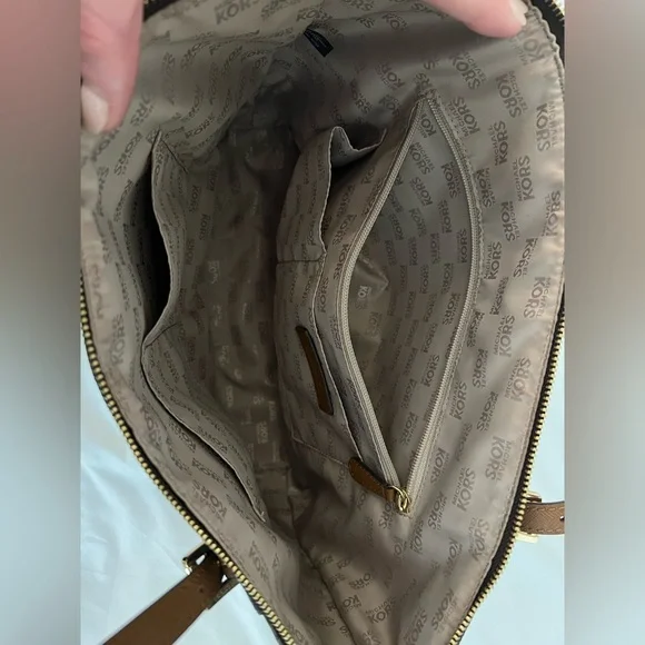 Michael Kors Brown Logo Large Tote - Picture 4 of 6